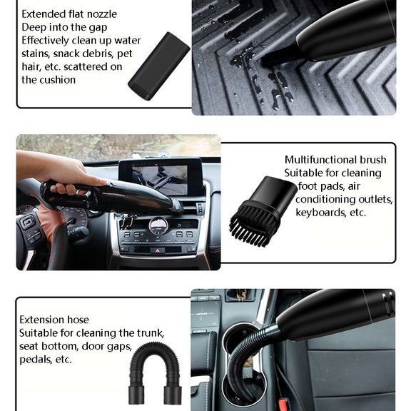 Car Handheld Portable Vacuum Cleaner Small Car Vacuum Cleaner Wireless Black