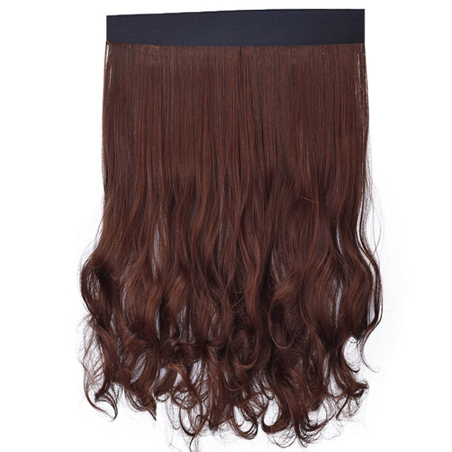 8261E Fashion Hat Wig Female Detachable Pear Flower Roll Long Hair Wig(Light Brown)