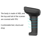 Deli 14952 Supermarket Cashier One-Dimensional QR Code Scanning Gun, Model: Black Wired