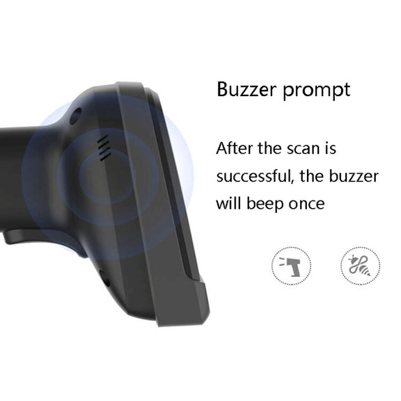 Deli 14952 Supermarket Cashier One-Dimensional QR Code Scanning Gun, Model: Black Wireless