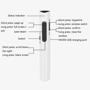 Deli 2.4G Flip Pen Business Presentation Remote Control Pen, Model: 2801 White (Red Light)