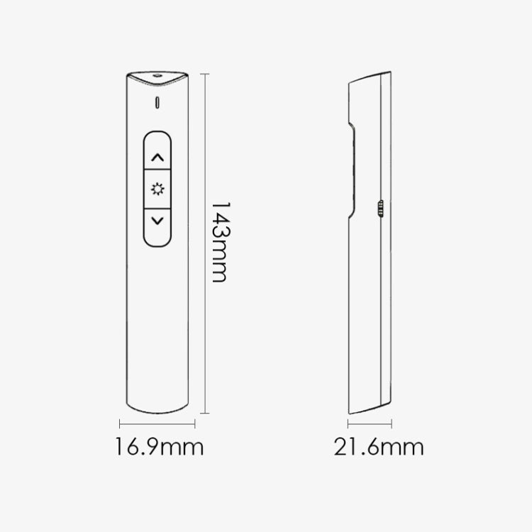 Deli 2.4G Flip Pen Business Presentation Remote Control Pen, Model: 2801 White (Red Light)