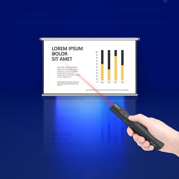 Deli 2.4G Flip Pen Business Presentation Remote Control Pen, Model: TM2801 Black (Red Light)