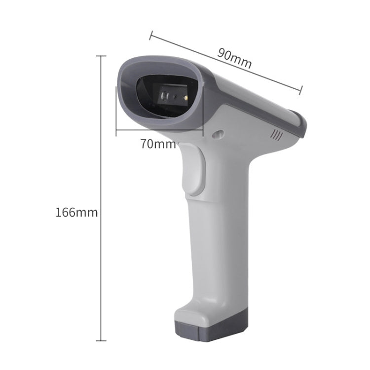 Deli 14950 One-Dimensional Two-Dimensional Scanner Supermarket Catering Scanning Gun, Model: Wireless (White)