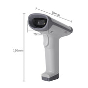 Deli 14950 One-Dimensional Two-Dimensional Scanner Supermarket Catering Scanning Gun, Model: Wireless (White)