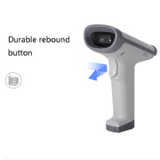 Deli 14950 One-Dimensional Two-Dimensional Scanner Supermarket Catering Scanning Gun, Model: Wireless (White)