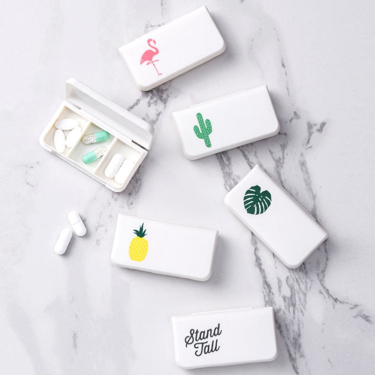 8 PCS Small Portable Moisture-proof Sealed Medicine Box 3 Compartments A Day Medicine Divided(Letter)
