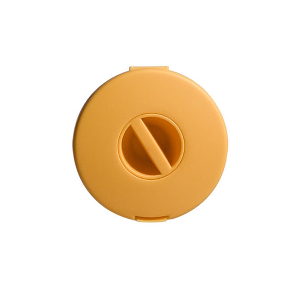 Round Data Cable Storage Box Earphone Storage Collection Box(Yellow)