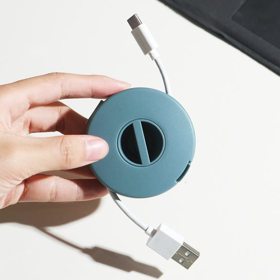 Round Data Cable Storage Box Earphone Storage Collection Box(Yellow)