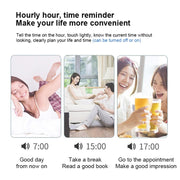 ZKLiLi Lazy Snooze Applet Alarm Clock Bedside Bluetooth Multifunctional Silent Digital Alarm Clock(Pink)