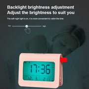 ZKLiLi Lazy Snooze Applet Alarm Clock Bedside Bluetooth Multifunctional Silent Digital Alarm Clock(Pink)