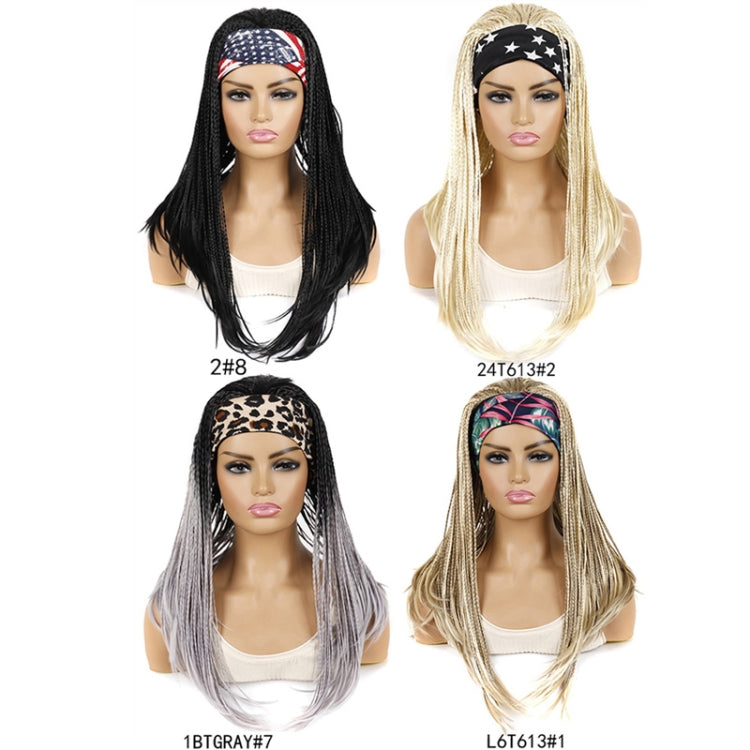 Colored Small Dirty Braid Wig Headgear Hair Band Style Small Braid Wig Headgear(24T613#2 Stars)