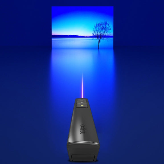 Deli 2.4GHz Laser Page Turning Pen Rechargeable Speech Projector Pen, Model: 2802PL (Black)