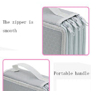 Solid Color Square Four-Layer Pencil Case Sketch Colorful Pencil Case With 72 Holes(Gray)