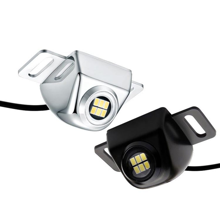 Car LED Electric Eye Reversing Light External Bulb Modified License Plate Auxiliary Light(Silver)