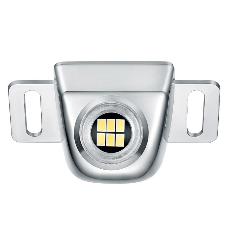 Car LED Electric Eye Reversing Light External Bulb Modified License Plate Auxiliary Light(Silver)