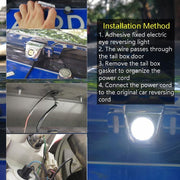 Car LED Electric Eye Reversing Light External Bulb Modified License Plate Auxiliary Light(Silver)