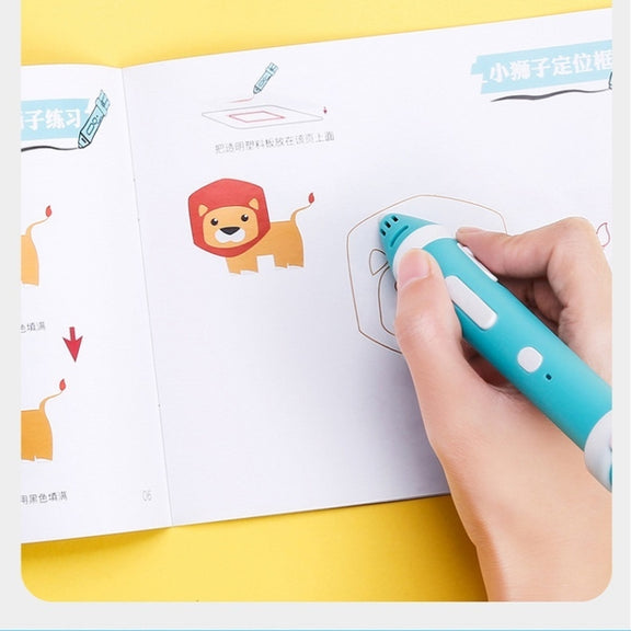 Drawing Three-Dimensional Graffiti Low Temperature 3D Printing Pen For Children A2 Pink Pig