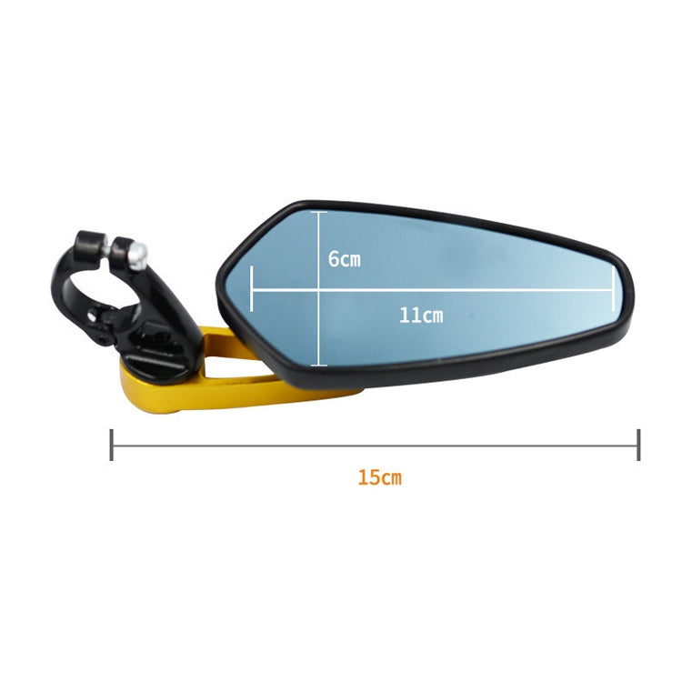 Electric Bike Motorcycle Modified Reversing Retro Rearview Handle Mirror All Aluminum Reflective Rearview Mirror(Silver)