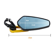Electric Bike Motorcycle Modified Reversing Retro Rearview Handle Mirror All Aluminum Reflective Rearview Mirror(Silver)
