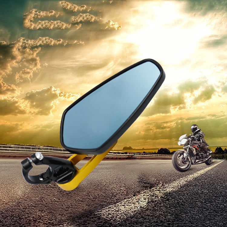 Electric Bike Motorcycle Modified Reversing Retro Rearview Handle Mirror All Aluminum Reflective Rearview Mirror(Silver)