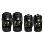 SULAITE Motorcycle Protector Rider Wind Warmth Protective Gear Riding Equipment, Colour: Black Knee Pad+Elbow Pad
