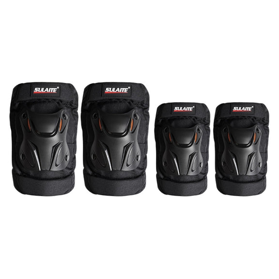 SULAITE Motorcycle Riding Equipment Protective Gear Off-Road Riding Anti-Fall Protector, Specification: Knee Pads+Elbow Pad