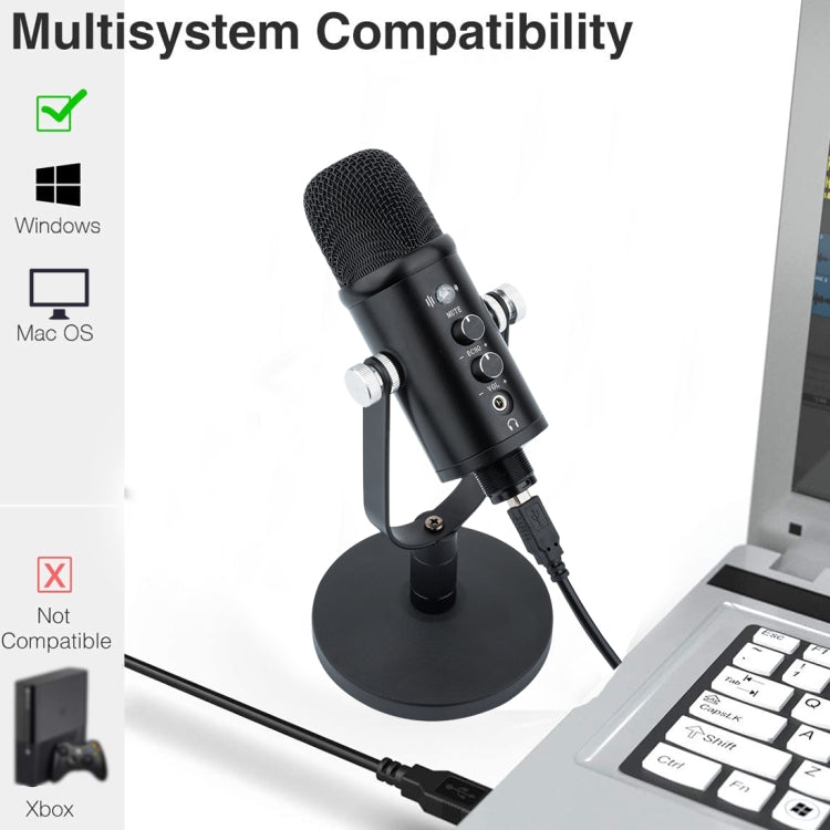 BM-86 USB Condenser Microphone Voice Recording Computer Microphone Live Broadcast Equipment Set, Specification: Cantilever Bracket Set