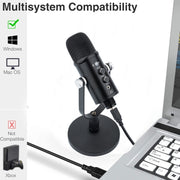 BM-86 USB Condenser Microphone Voice Recording Computer Microphone Live Broadcast Equipment Set, Specification: Cantilever Bracket Set