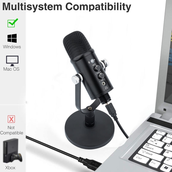 BM-86 USB Condenser Microphone Voice Recording Computer Microphone Live Broadcast Equipment Set, Specification: Cantilever Bracket Set