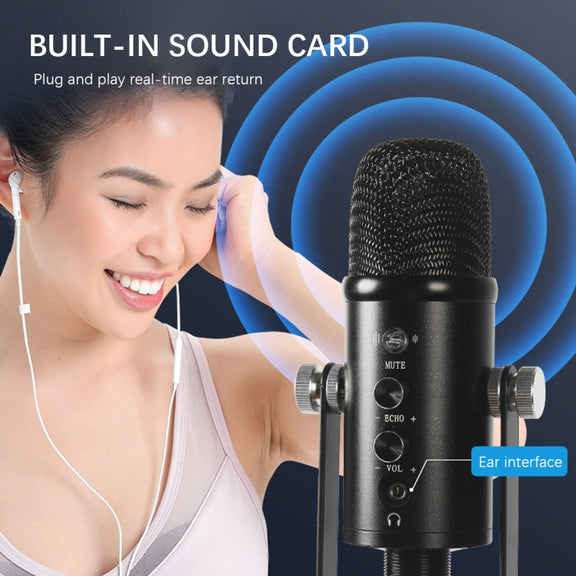 BM-86 USB Condenser Microphone Voice Recording Computer Microphone Live Broadcast Equipment Set, Specification: Cantilever Bracket Set