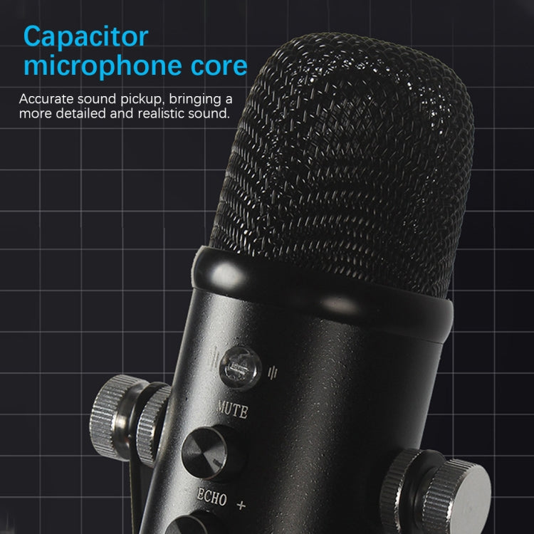BM-86 USB Condenser Microphone Voice Recording Computer Microphone Live Broadcast Equipment Set, Specification: Standard+Small Blowout Prevention Net