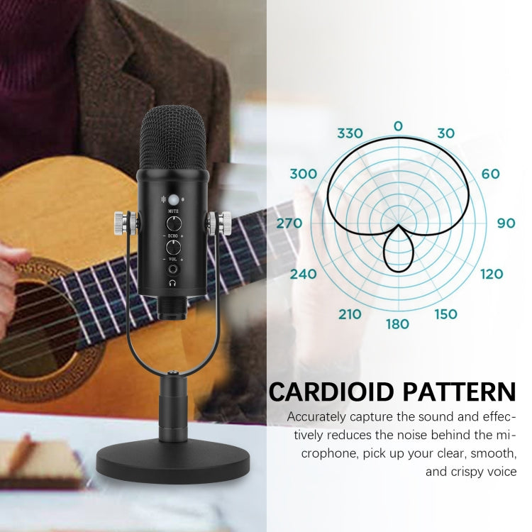 BM-86 USB Condenser Microphone Voice Recording Computer Microphone Live Broadcast Equipment Set, Specification: Standard+Small Blowout Prevention Net