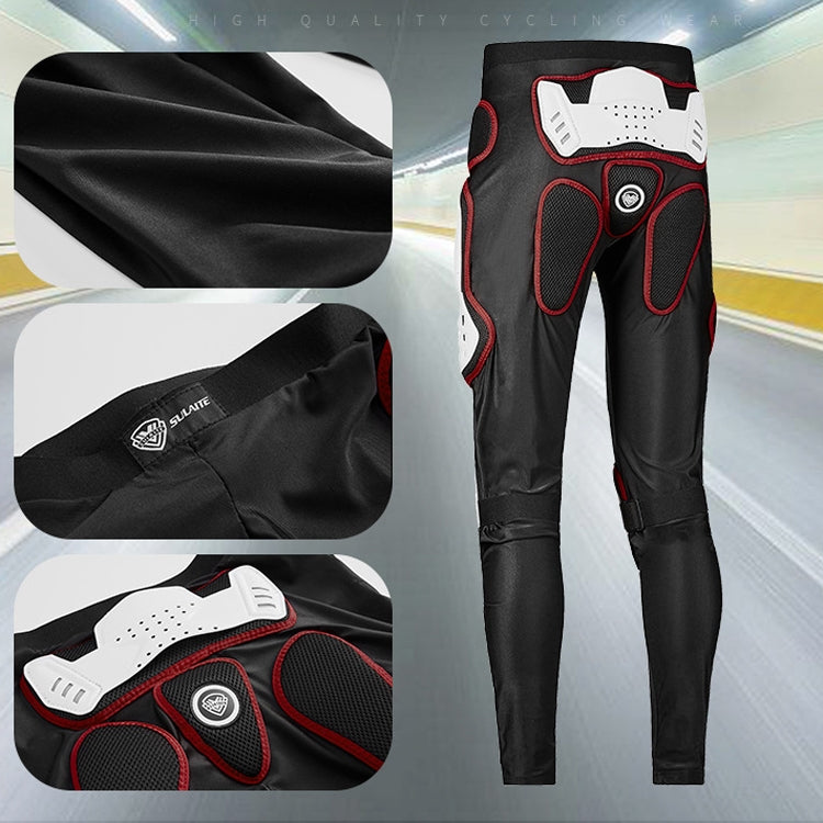 SULAITE Motorcycle Cross-Country Riding Trousers Protective Hip Pants, Specification: M(Red)