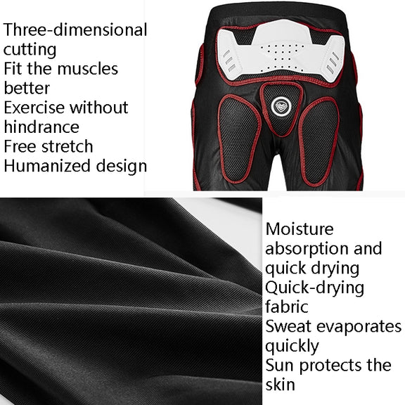 SULAITE Motorcycle Cross-Country Riding Trousers Protective Hip Pants, Specification: M(Red)