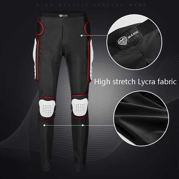 SULAITE Motorcycle Cross-Country Riding Trousers Protective Hip Pants, Specification: XL(Black)