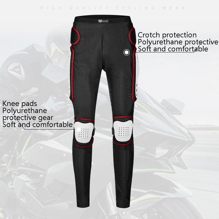 SULAITE Motorcycle Cross-Country Riding Trousers Protective Hip Pants, Specification: XL(Black)