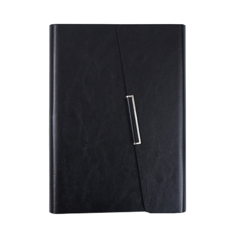 Business Notebook Imitation Leather PU Tri-Fold Loose-Leaf Notepad, Specification: A5(Black)