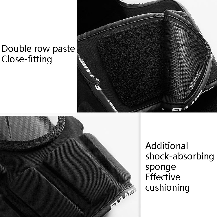 SULAITE Off-Road Motorcycle Windproof Warmth Drop-Proof Breathable Carbon Fiber Protective Gear, Specification: Knee Pads+Elbow Pads