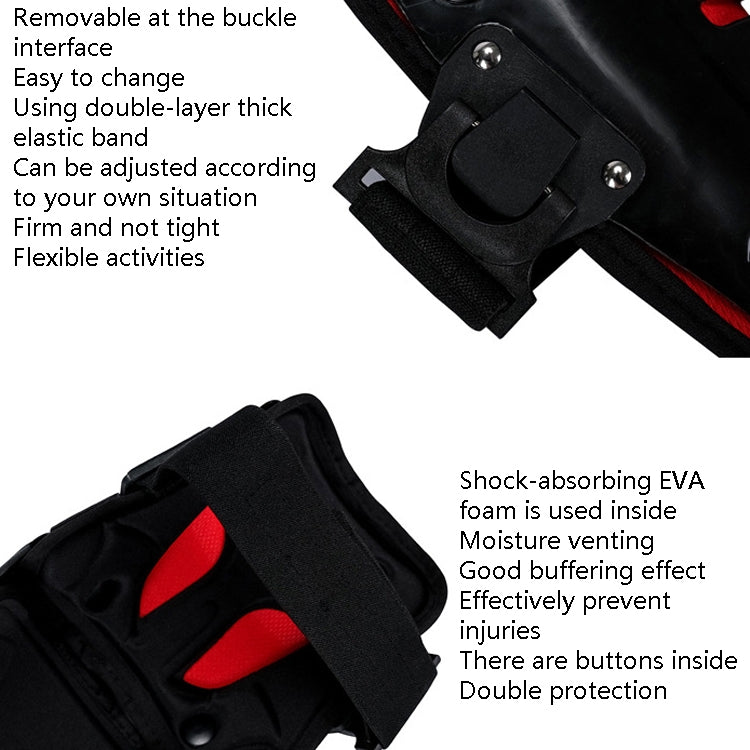 SULAITE Motorcycle Outdoor Riding Anti-Fall Protective Gear Knee Pads(Black Red)