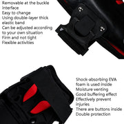 SULAITE Motorcycle Outdoor Riding Anti-Fall Protective Gear Knee Pads(Black Red)