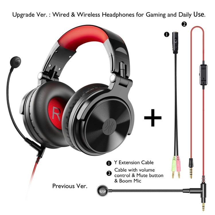 OneOdio Pro-M Headset Game Anchor Wire Headset With Bluetooth (Black & Red)