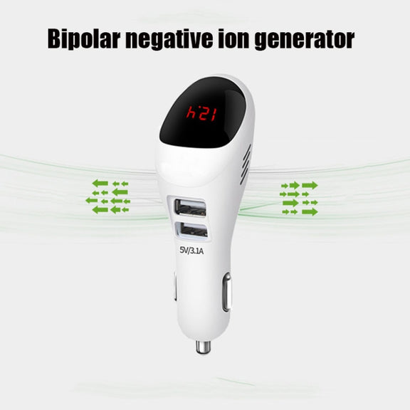 S90B Multifunctional Car Negative Ion Formaldehyde Removal Air Purifier(White)