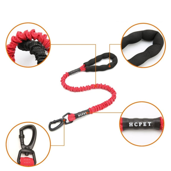 HCPET Dog Traction Rope Pet High-Elastic Explosion-Proof Elastic Rope, Length: 120cm(Black)