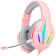 ERXUNG J5 Head-Mounted Gaming Headset Wire-Controlled Desktop Computer Gaming With Microphone  Luminous Headset(Pink) - Multimedia Headset by PMC TechLife | Online Shopping South Africa | PMC TechLife | Buy Now Pay Later Mobicred