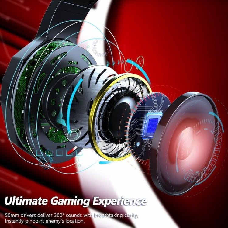 ERXUNG J5 Head-Mounted Gaming Headset Wire-Controlled Desktop Computer Gaming With Microphone  Luminous Headset(Pink)