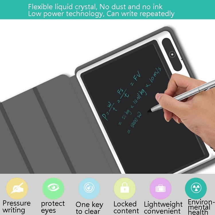 10.1 Inch LCD Handwriting Board Light Energy Electronic Drawing Board Hand-Painted Board Smart Small Blackboard Writing Board(Rose Red With Leather Case)