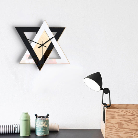 Personality Creative Wall Clock Retro Silent Minimalist Decorative Clock(Black and White)