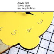Fruit Personality Mute Wall Clock Acrylic Children Decoration Clock(D White)