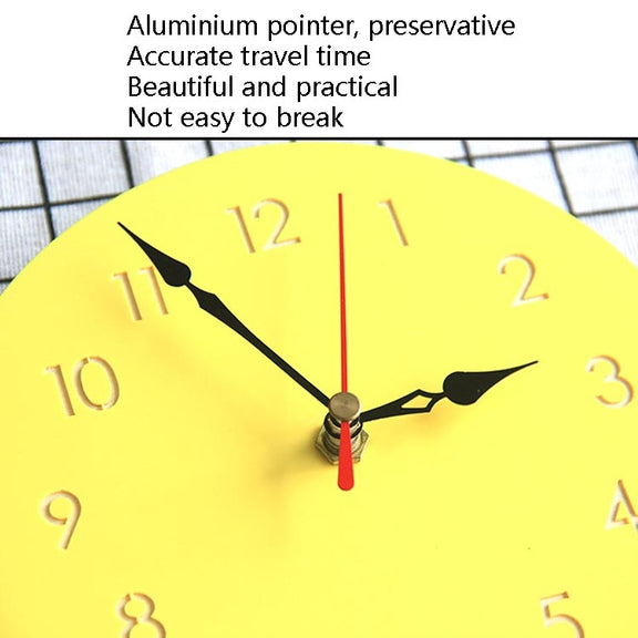 Fruit Personality Mute Wall Clock Acrylic Children Decoration Clock(C Black)
